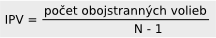 počet obojstranných volieb / N-1